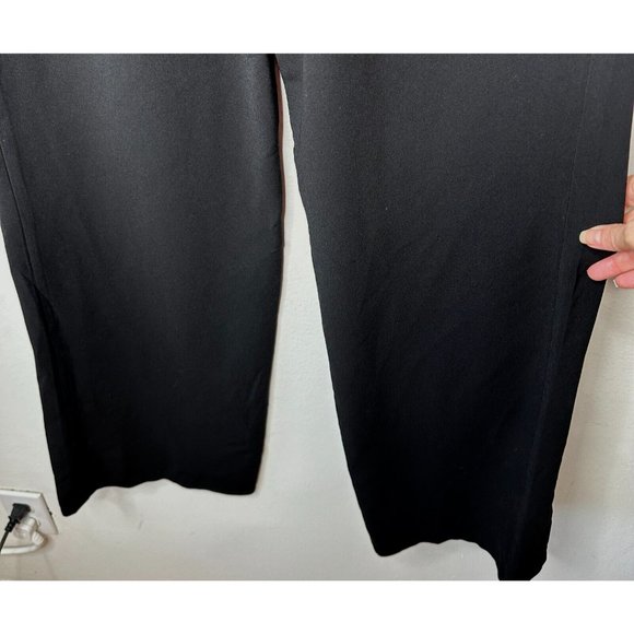 Aritzia Babaton Black Wide Leg FLowy Pants Palazzo Trouser Side Zip Wide Leg 4 - Picture 12 of 16